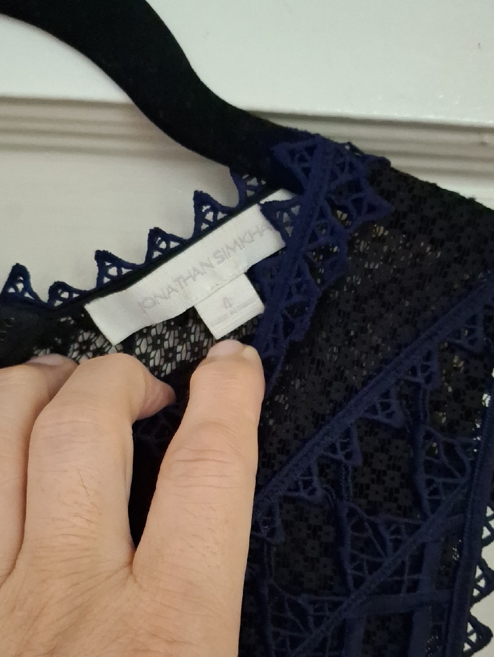 Jonathan Simkhai Navy Crochet Lace Maxi Dress_1 - Picture 2 of 8